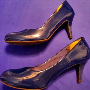 Navy Patent Leather Pumps